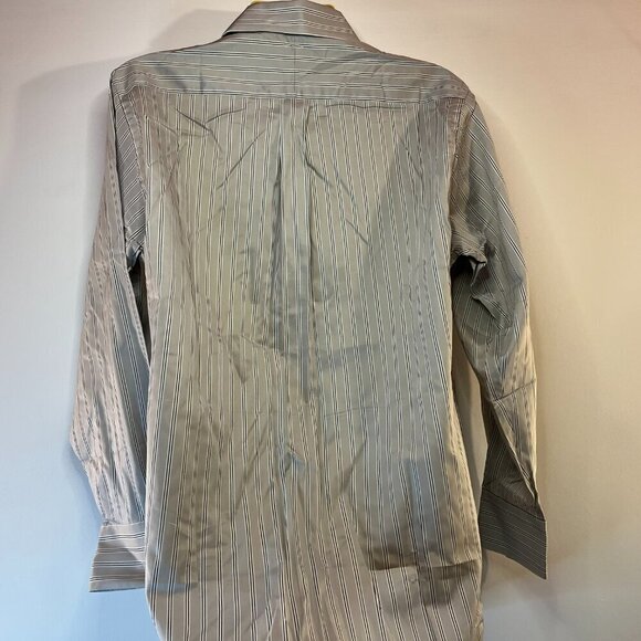Michael Kors Men's Grey Striped Cotton Dress Shirt - Size Medium 15 32/33 - NWT - Picture 4 of 5